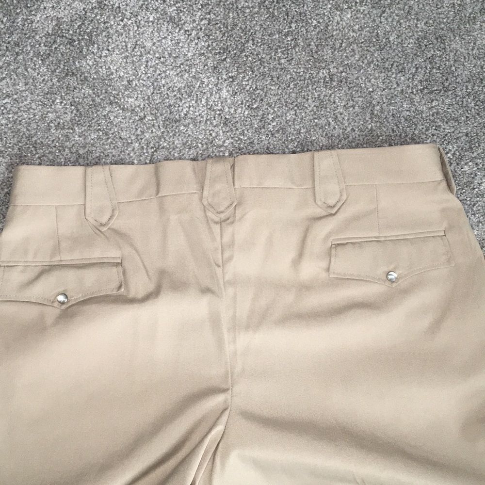 Mens beige hee haw western Pearl snap rancher trousers work pants 39 x 33 cowboy